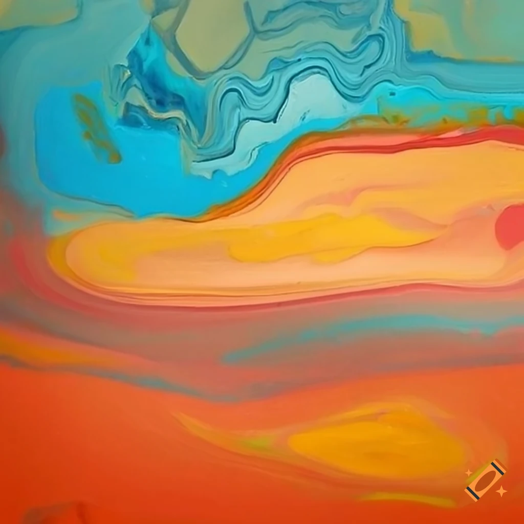 abstract painting of a desert search