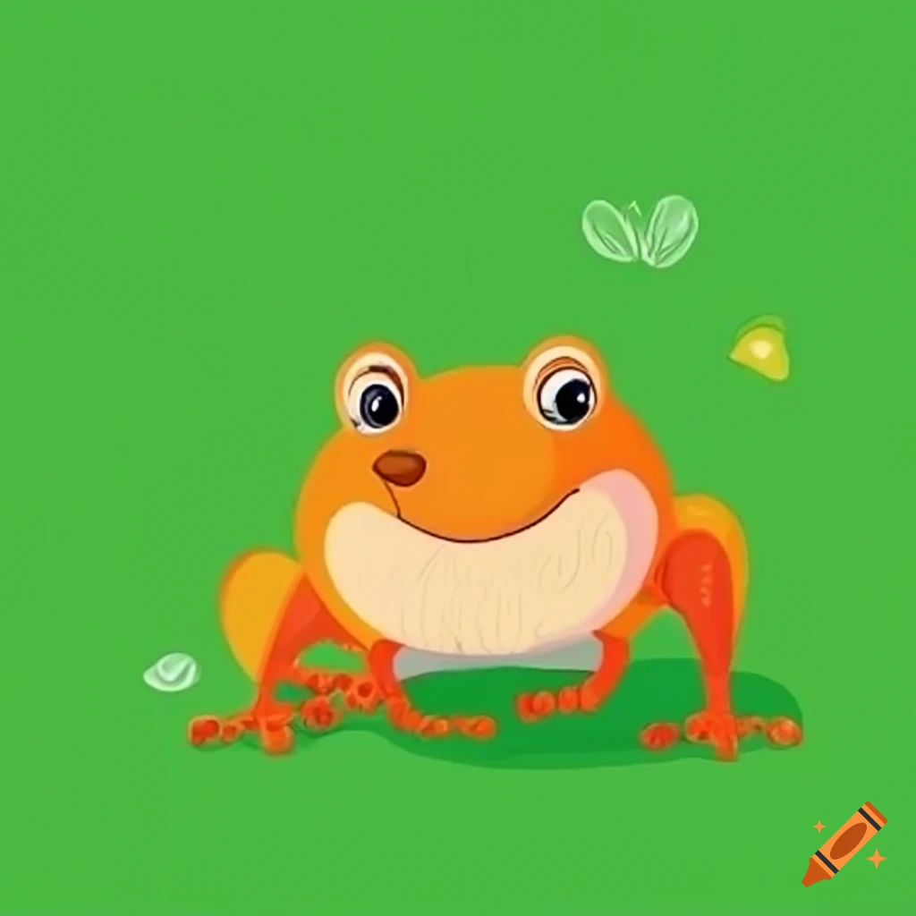cute drawing of a frog and squirrel