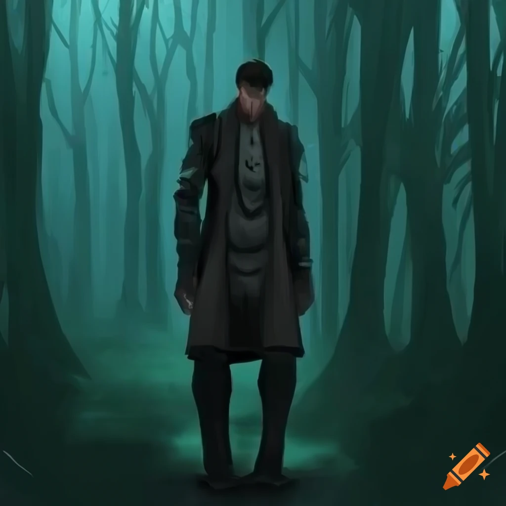 Scifi Man Standing In A Dark Forest On Craiyon scifi-man-standing-in-a-dark-forest-on-craiyon
