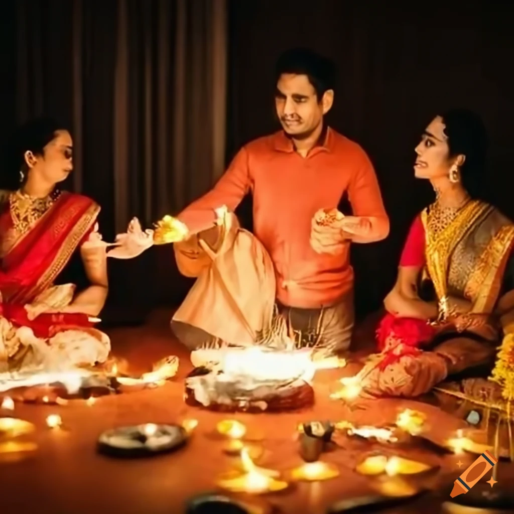 Diwali celebration in an office