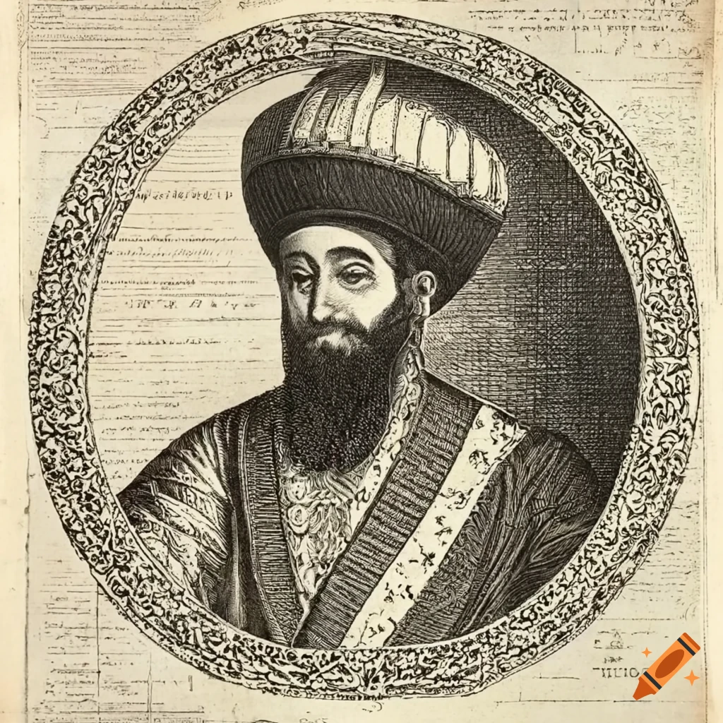 Old engraving of sultan alrashid of morocco on Craiyon