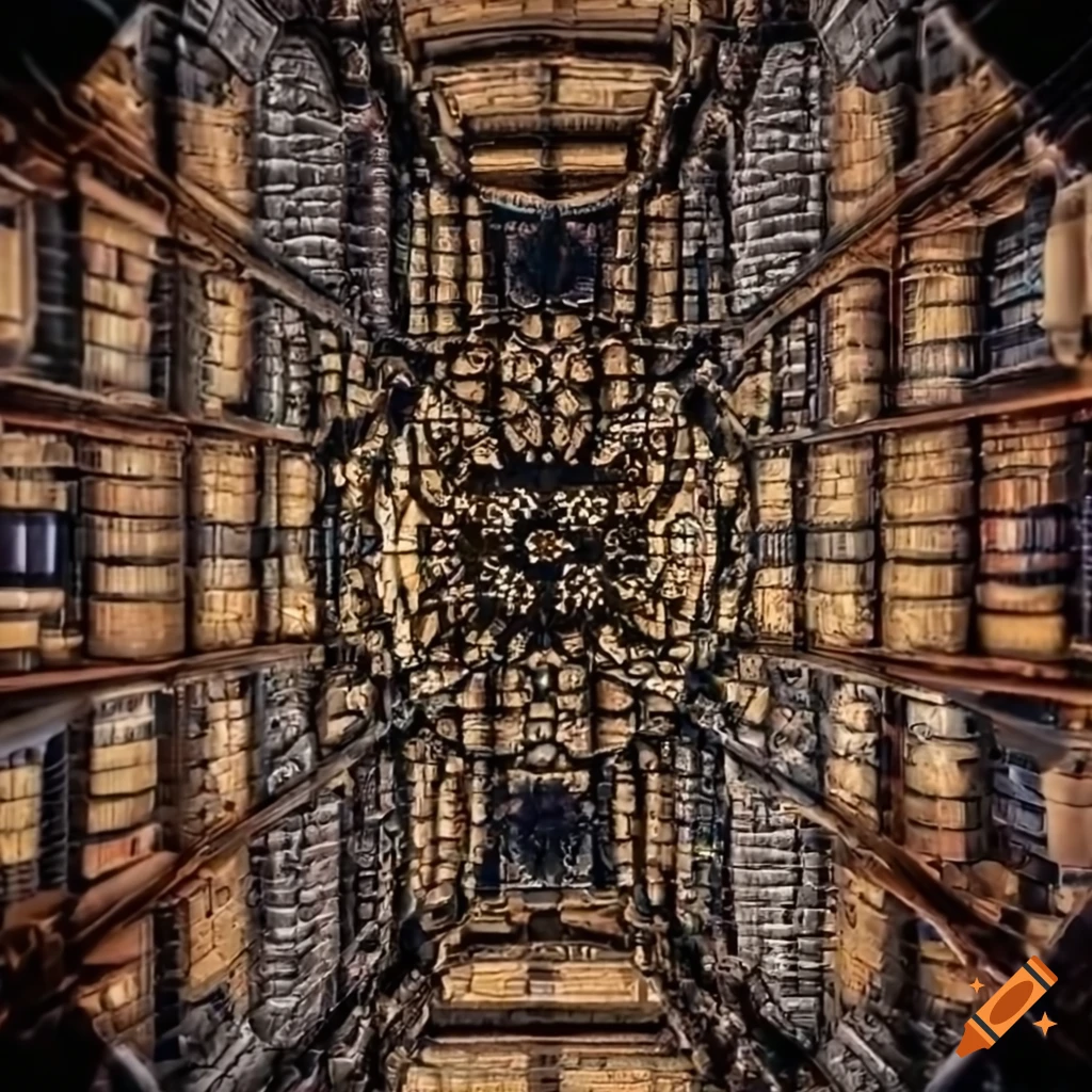 hexagonal-library-of-babel-on-craiyon