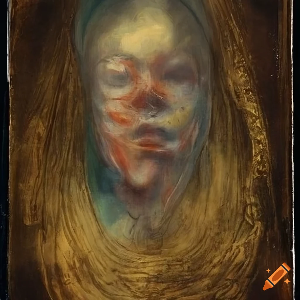 thought-provoking artwork with hermetic circles and golden dust