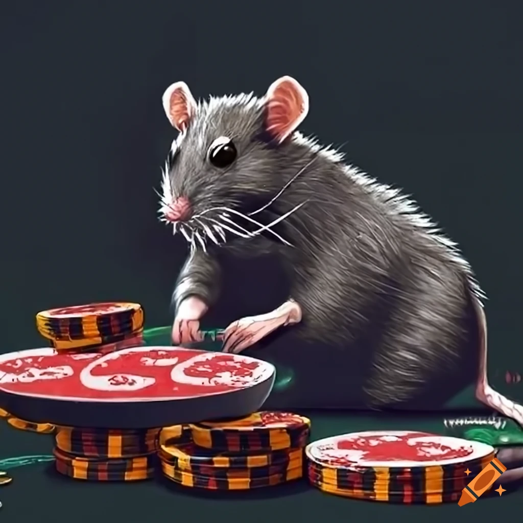 rat playing poker