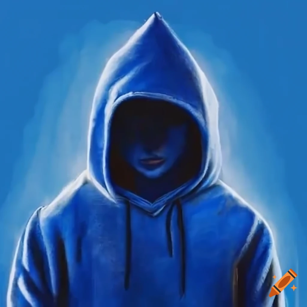 person in a blue hoodie filming a movie