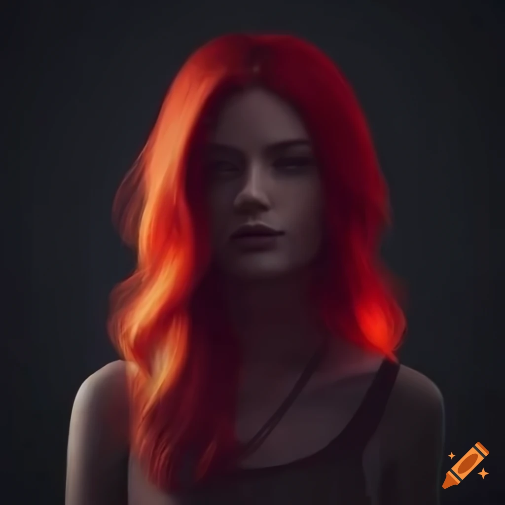 Woman With Fiery Red Hair In A Post Apocalyptic Setting On Craiyon