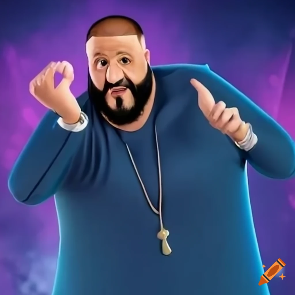 Animated comedy poster featuring dj khaled on Craiyon