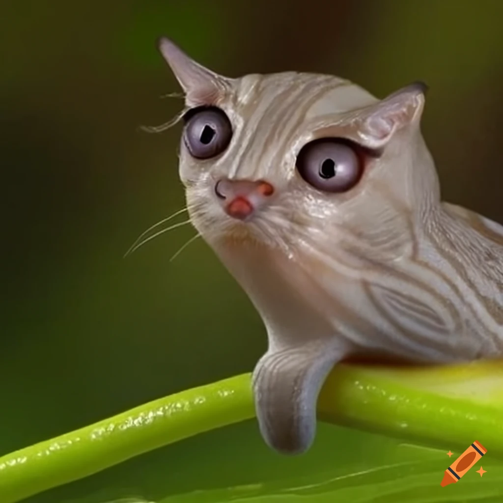 Cute slug that resembles a cat on Craiyon