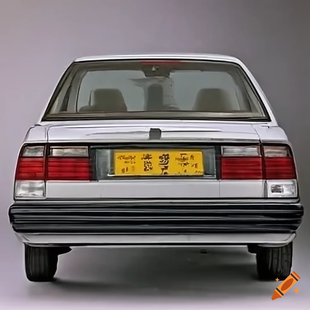 rear view of a 1989 Korean economy sedan