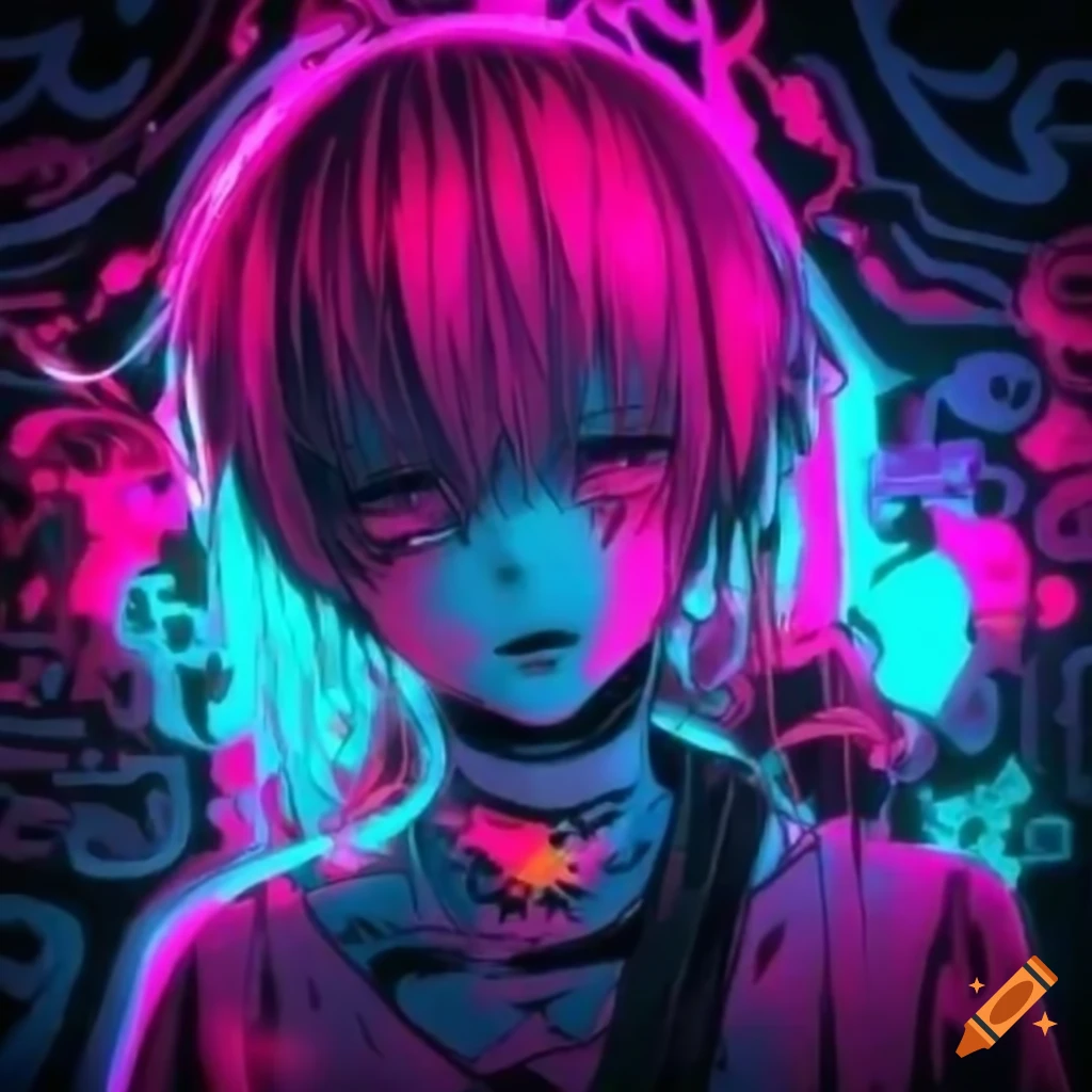 Neon anime bright wallpaper by Kaosmoker - Download on ZEDGE™ | 192e