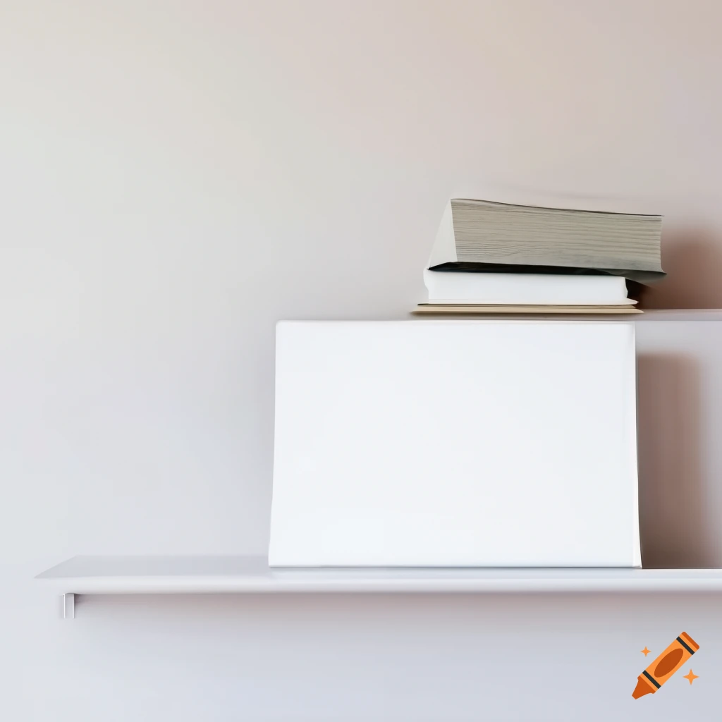 neat and minimalistic book shelf with books