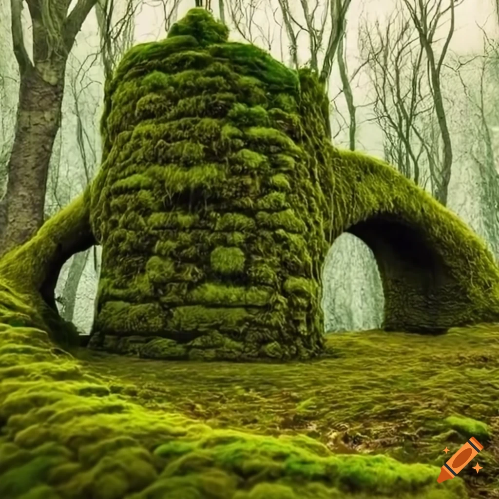 Moss covered Medieval Fortress With Tree Trunk Walls On Craiyon Moss covered Medieval Fortress With Tree Trunk Walls On Craiyon