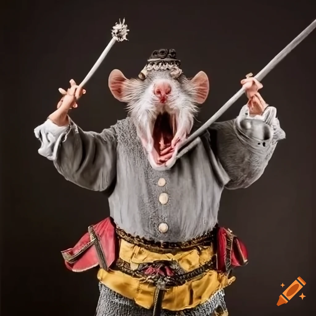 Satirical image of a rat dressed as a spanish conquistador on Craiyon