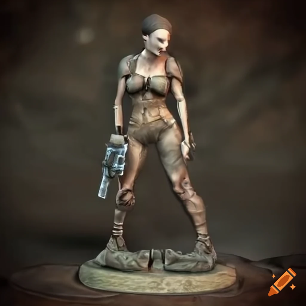 Cosplay of a female fallout ghoul on craiyon