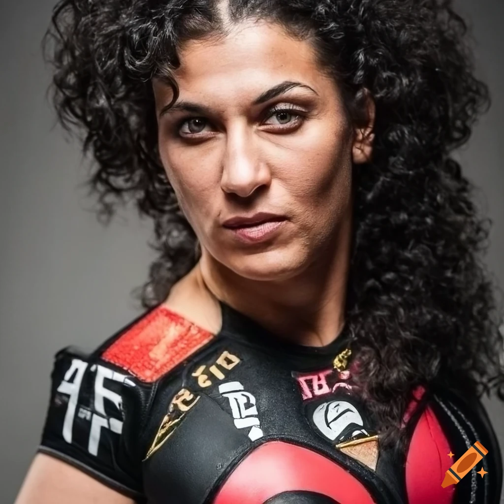 Closeup portrait of female italian wrestler queen maya on Craiyon