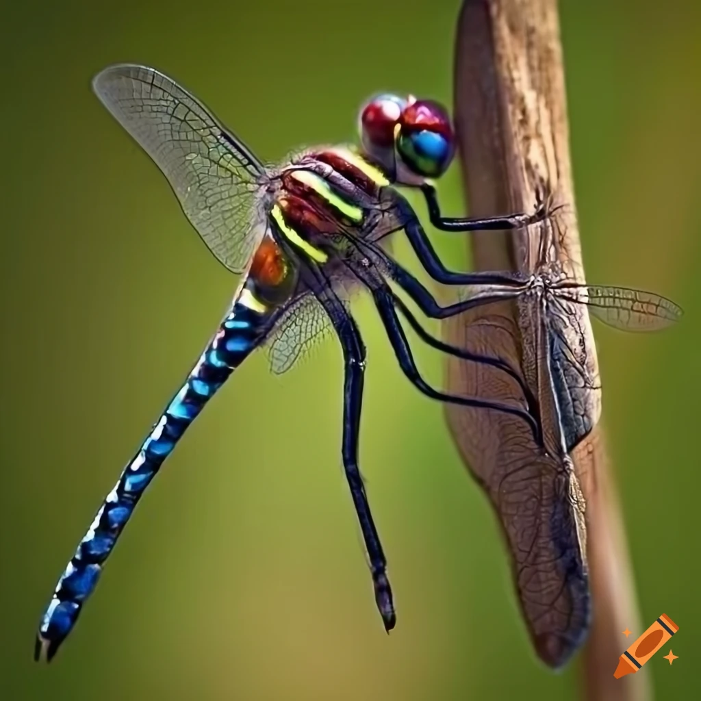 hyperrealistic Aeshnidae dragonfly