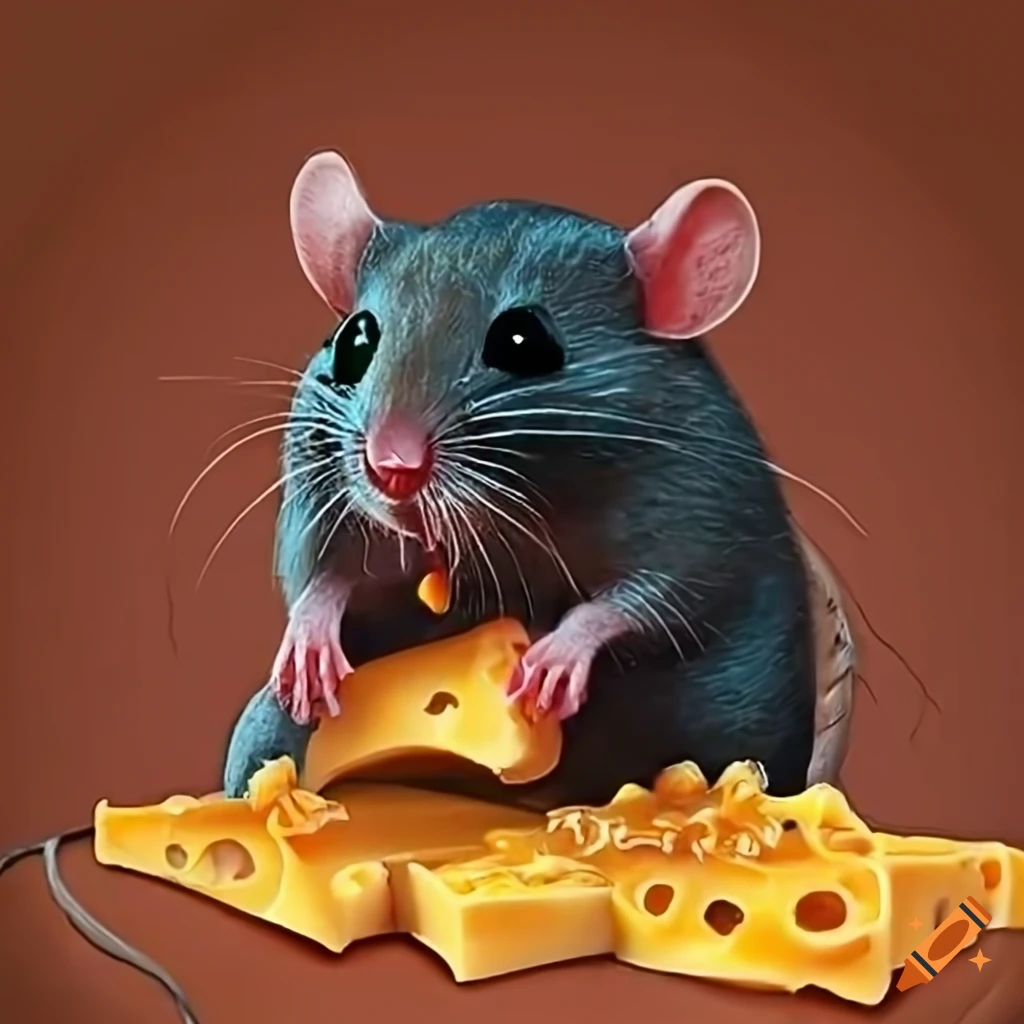 Rat King Crown Cheese Sits On Stock Vector (Royalty Free) 363061850