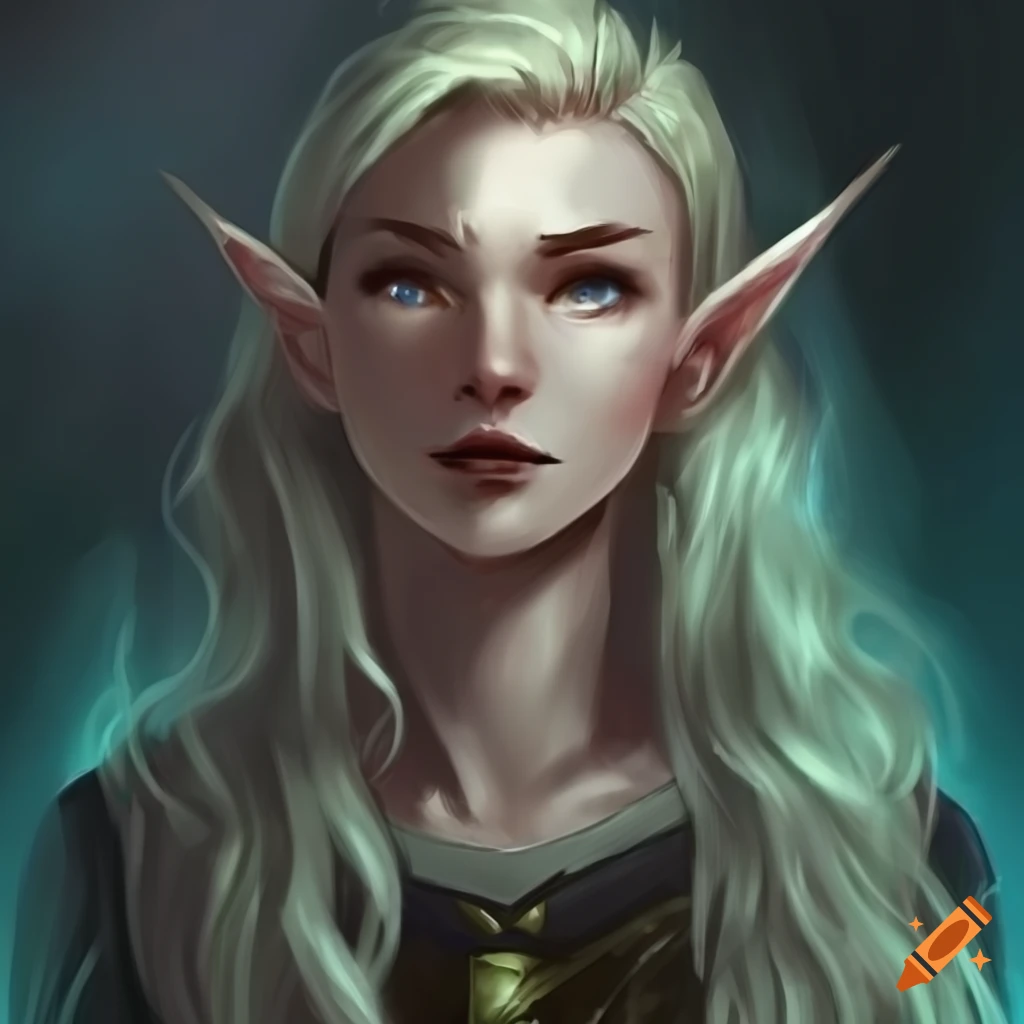 Artwork Of A Blonde Half Elf Warlock Casting A Spell 4434