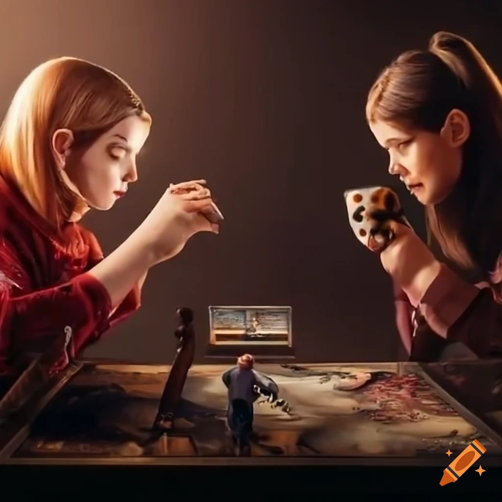 People playing tabletop roleplaying game with dice and maps