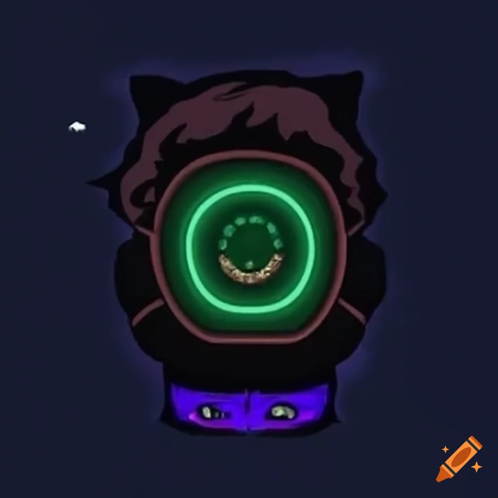 Discord server icon in black and neon blue