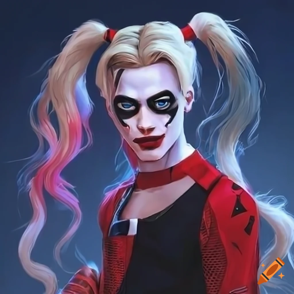 Cosplay of male version of harley quinn