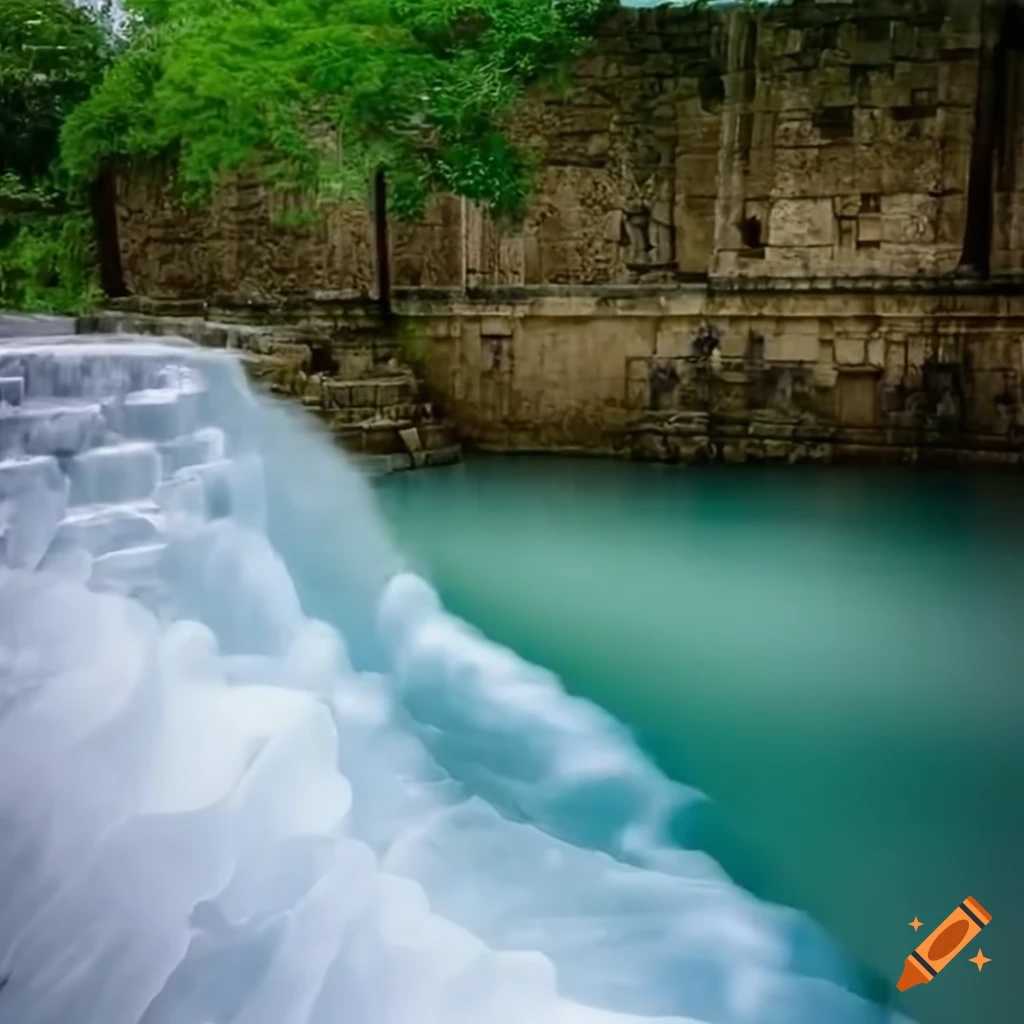 Ice sculpture of el castillo in chichen itza
