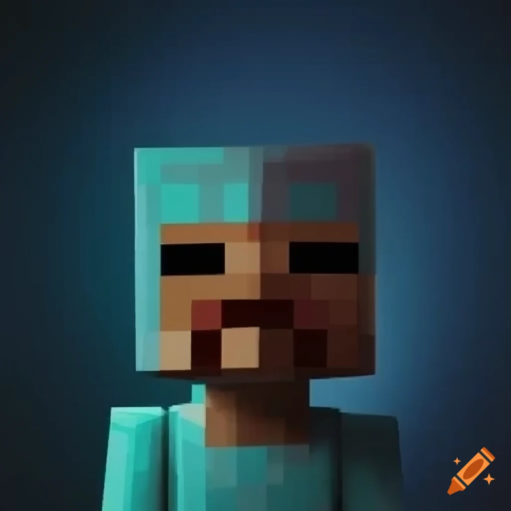 minecraft steve face logo