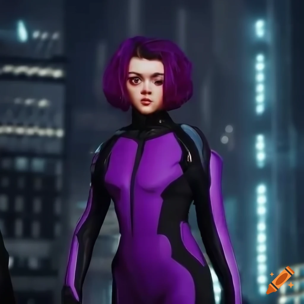 Image Of A Futuristic Sci fi Street In New York With Maisie Williams 