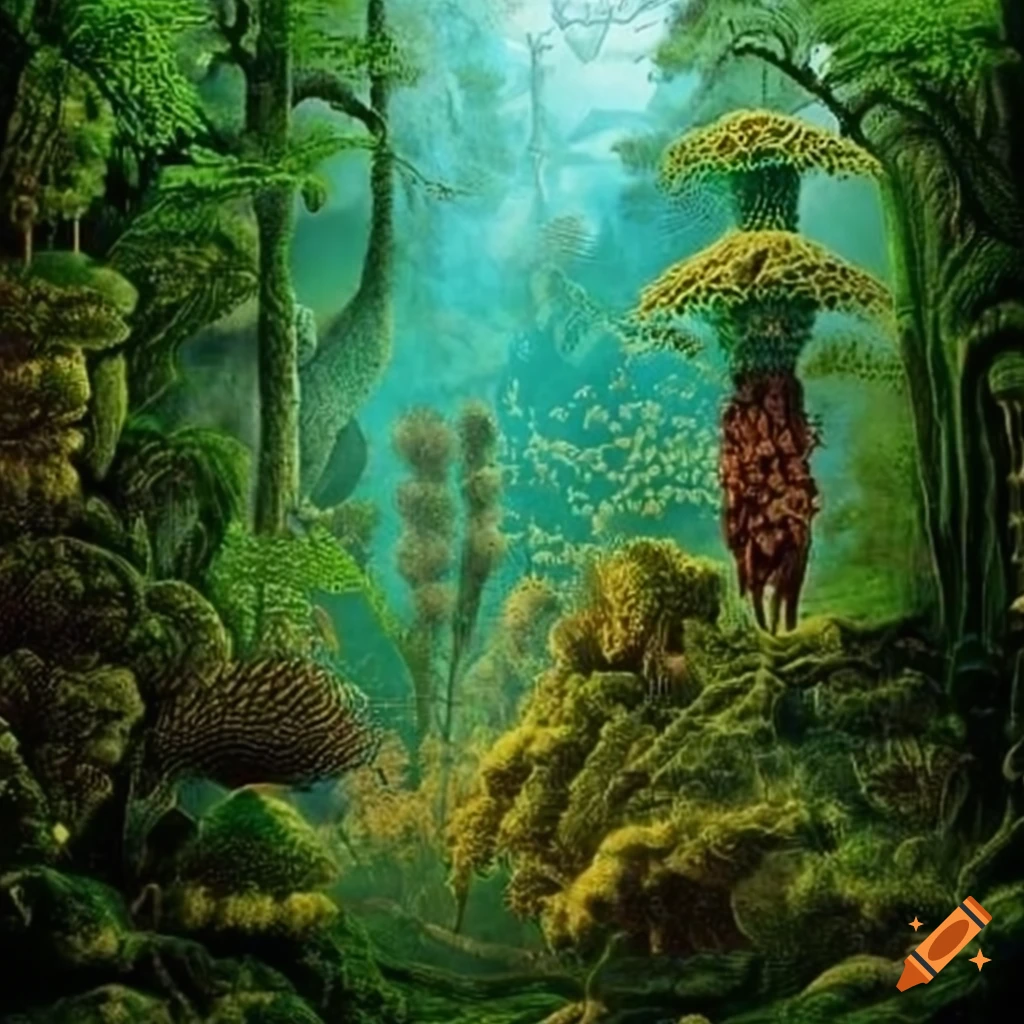hans-haeckel-landscape-with-castles-and-strange-plants-on-craiyon