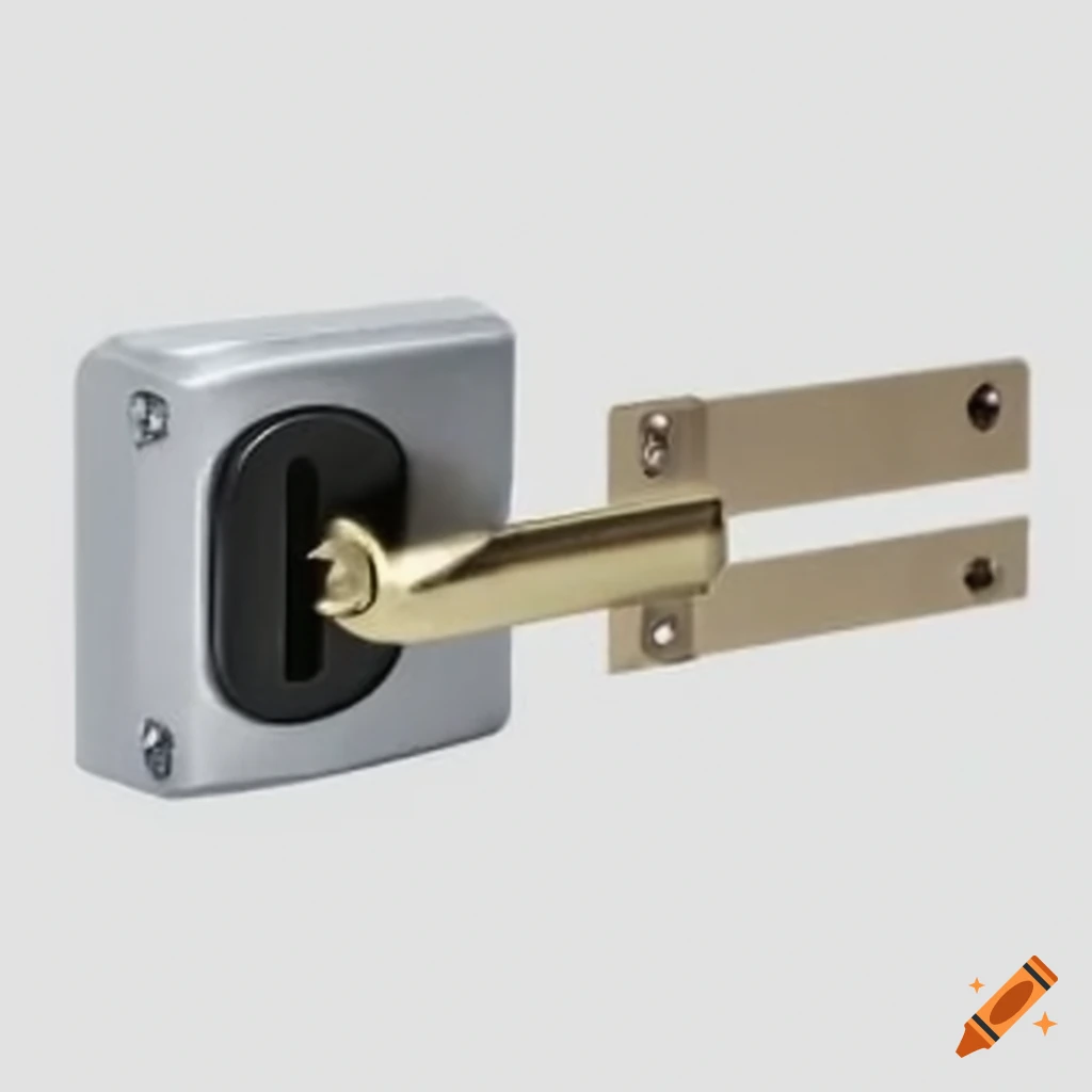 Closeup of a keyed lock system