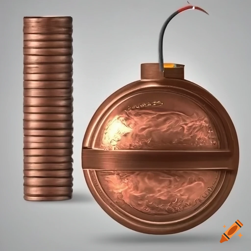 photo of a realistic penny bomb
