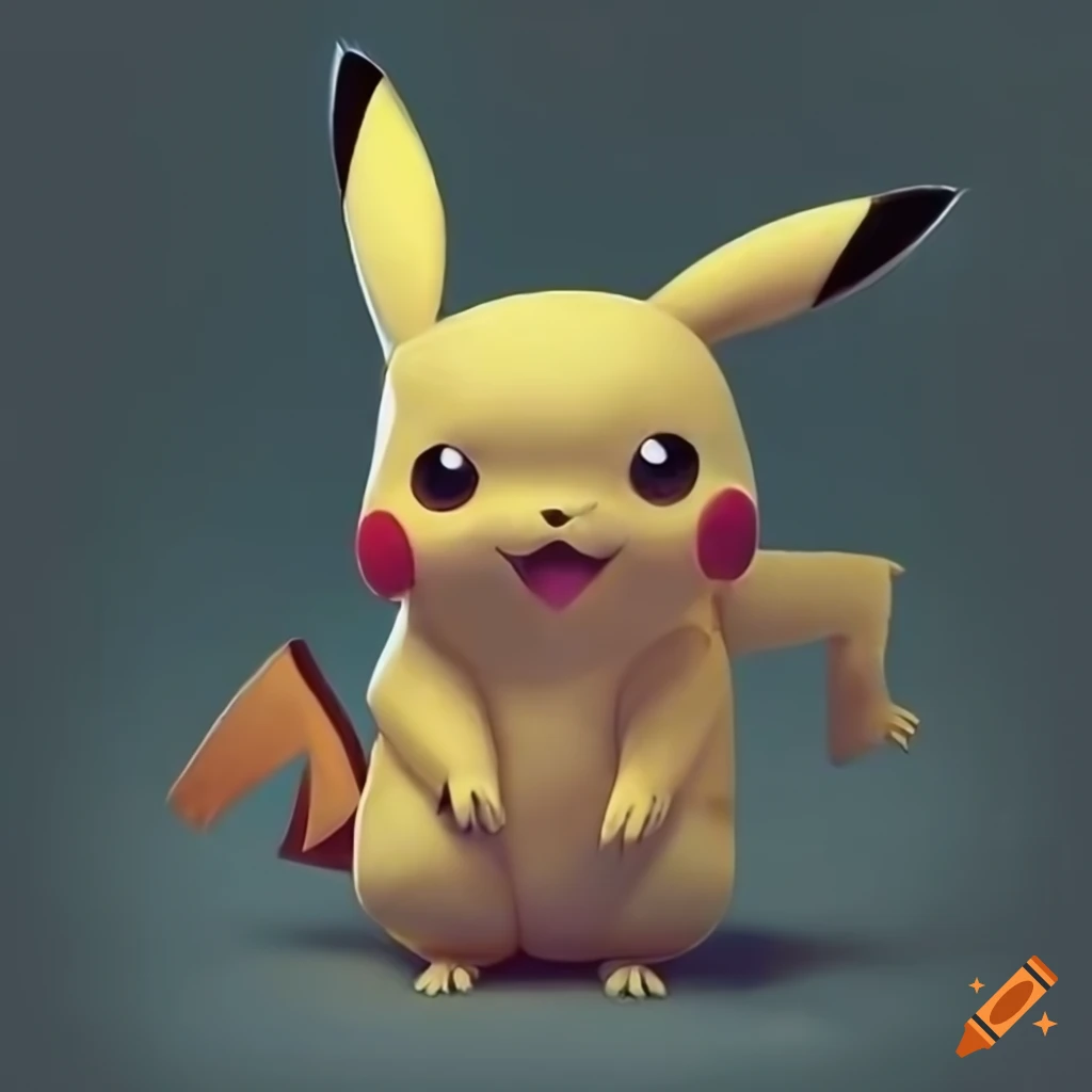 photorealistic depiction of Pikachu