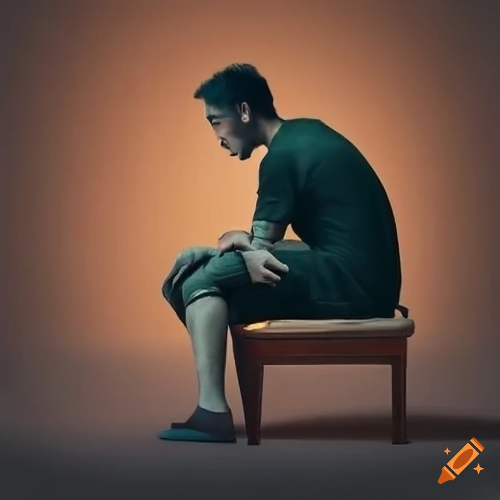lonely man lost in thought
