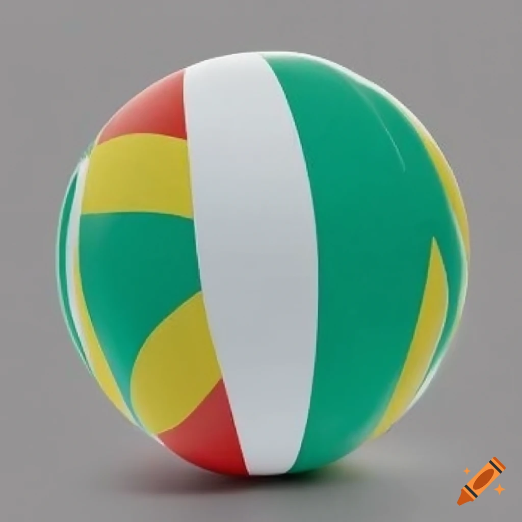 volleyball in Olympic colors