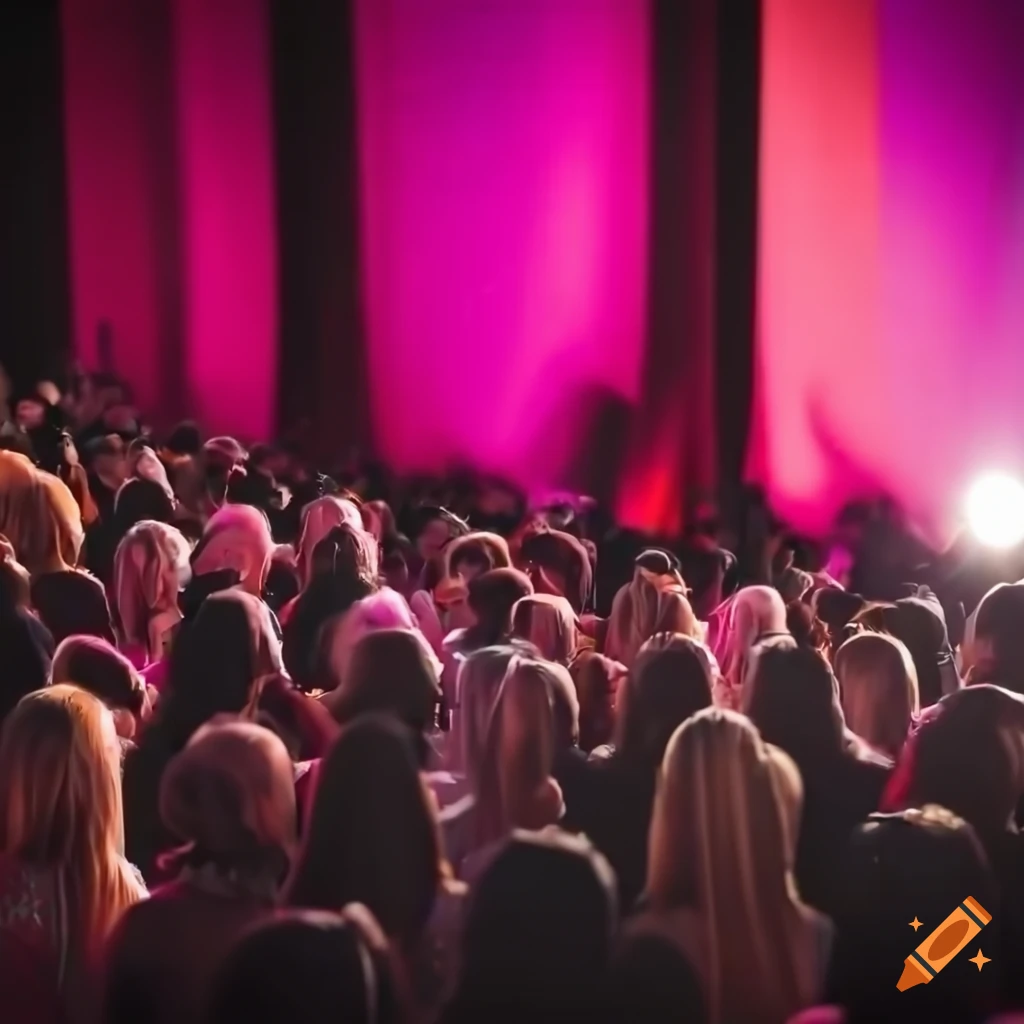 vibrant colored audience at a concert