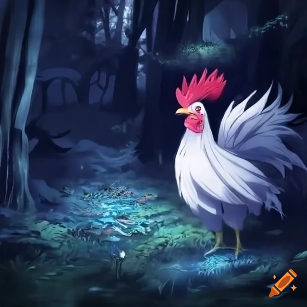 anime chicken hold the microphone