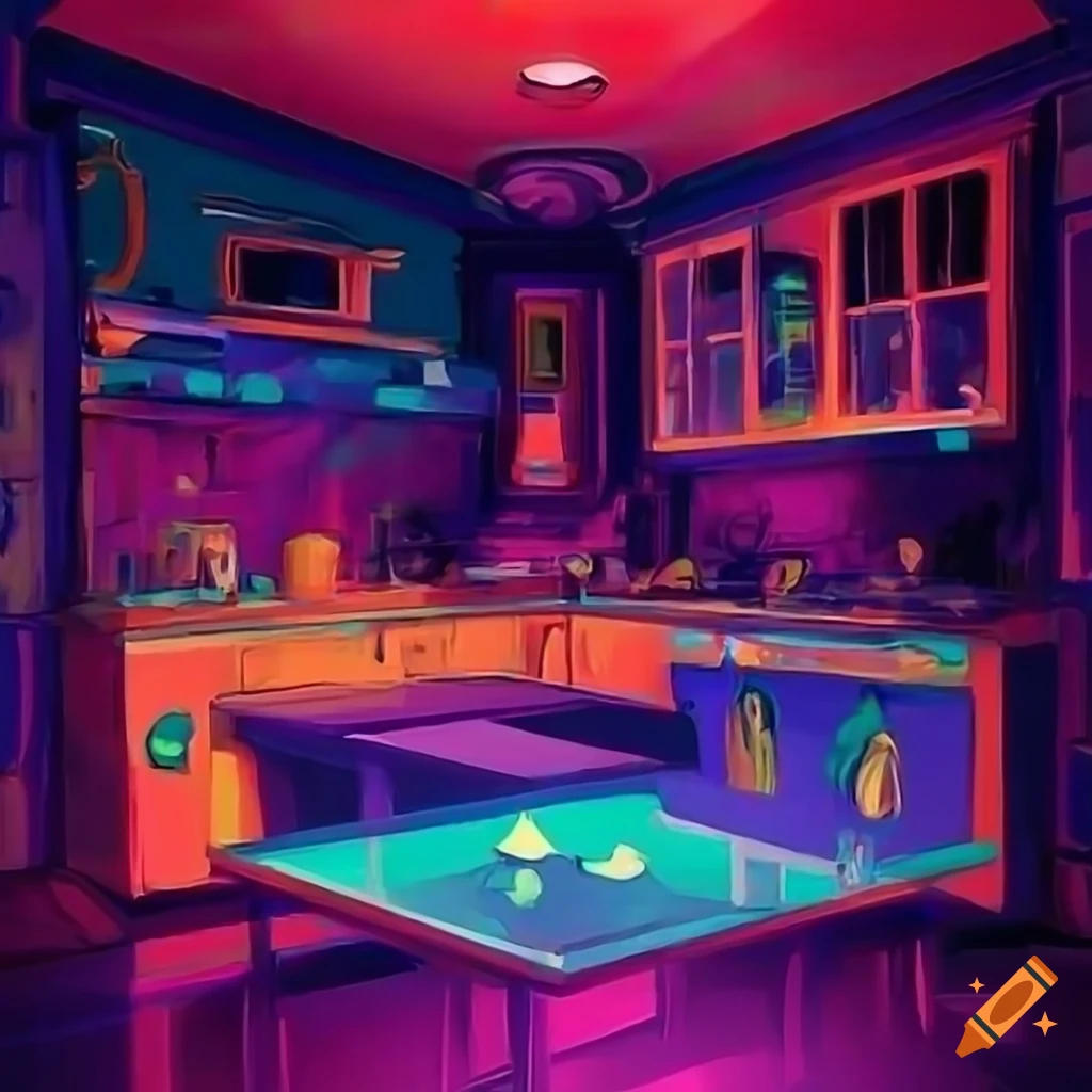 Colrful cabinets in colorful kitchens on craiyon