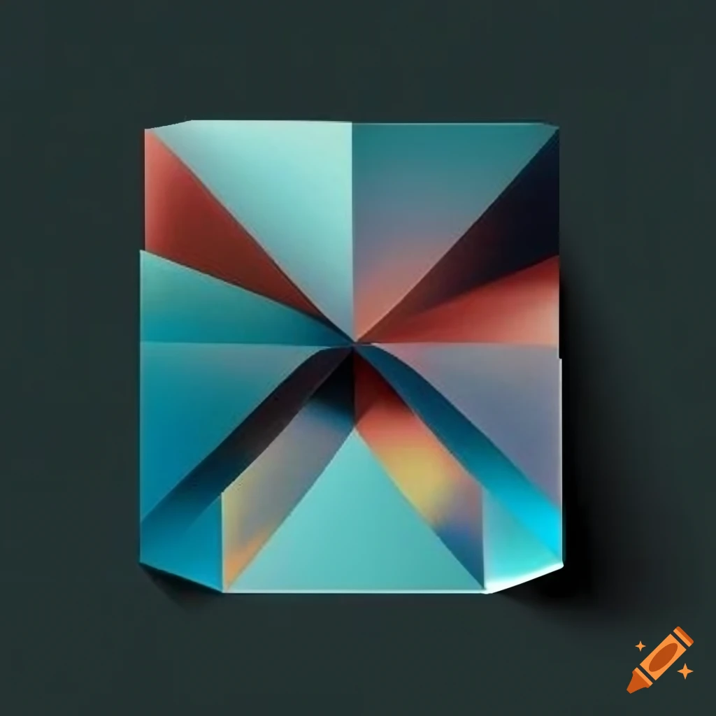 abstract cubist artwork with randomized shapes