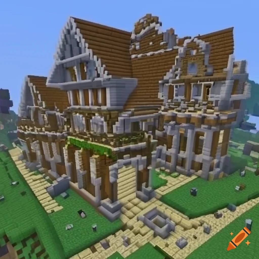 Elven house design in minecraft on Craiyon