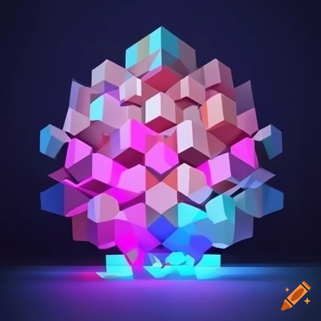Abstract Cubic Design In 5000 Hbd
