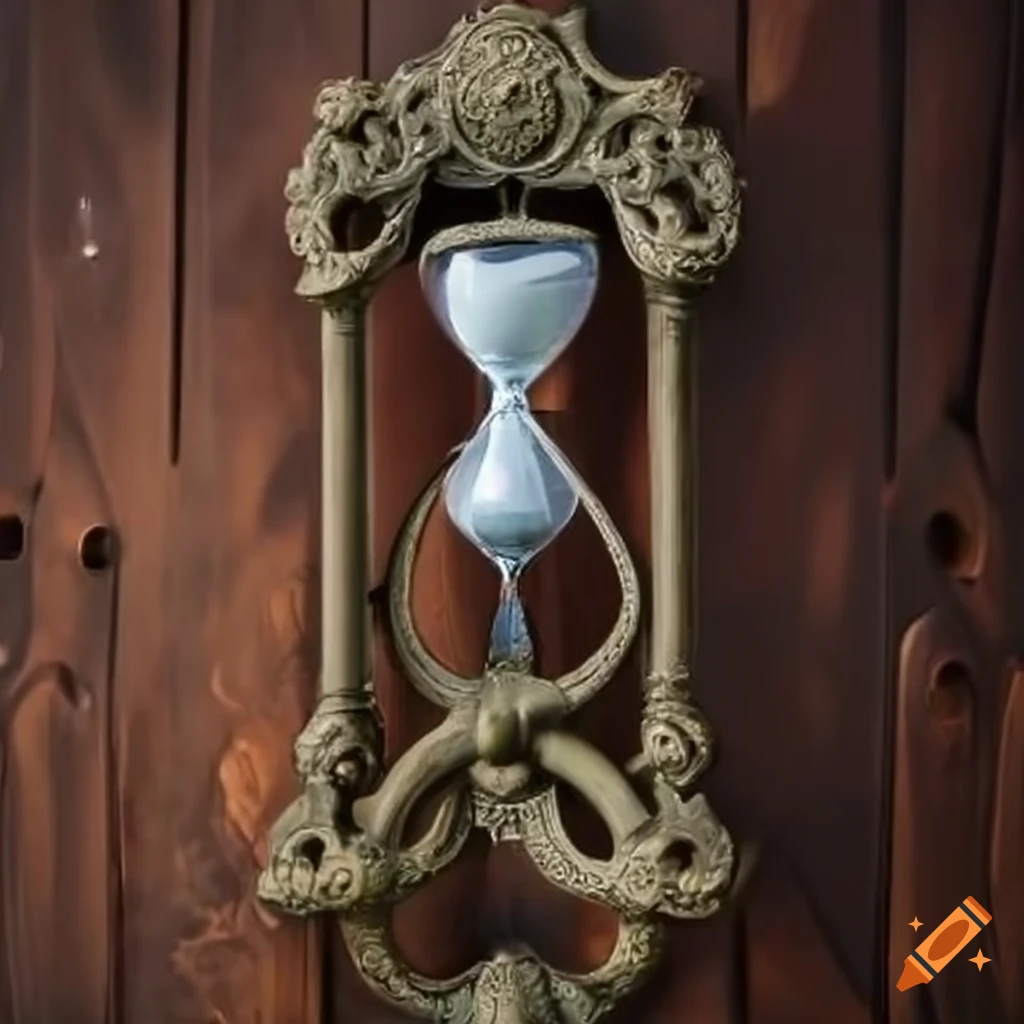 enchanting gate knocker with an hourglass design