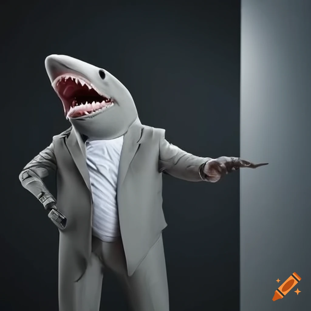 Businessman shark in a suit on Craiyon