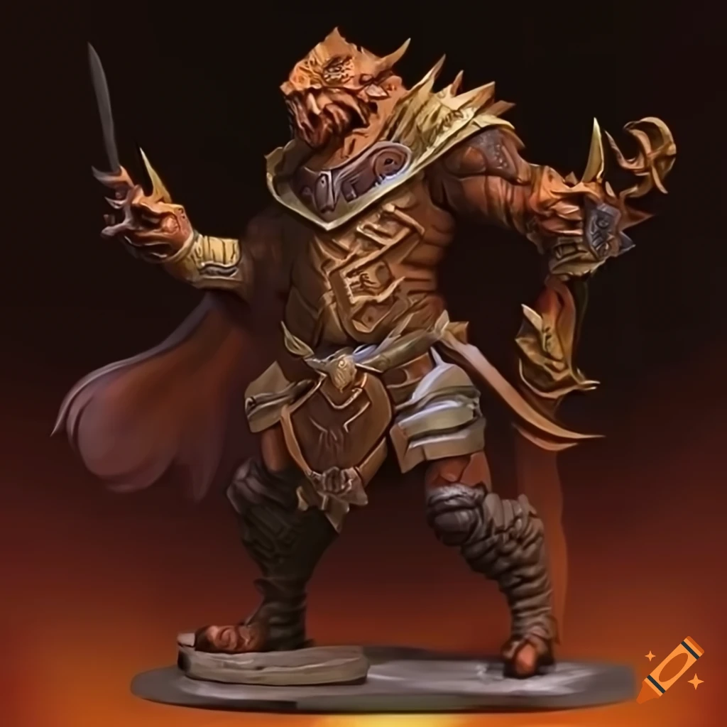 Image of a large dragonborn with copper scales