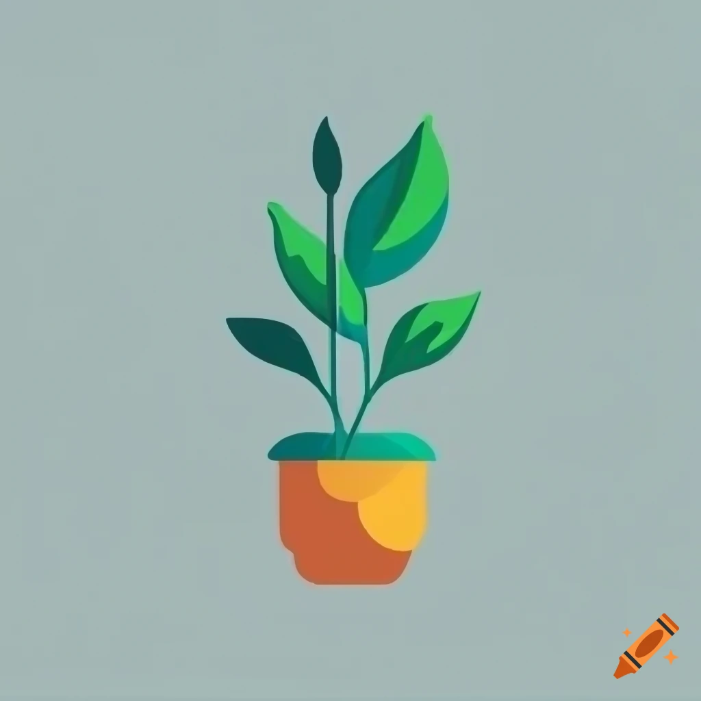 simple icon of a plant