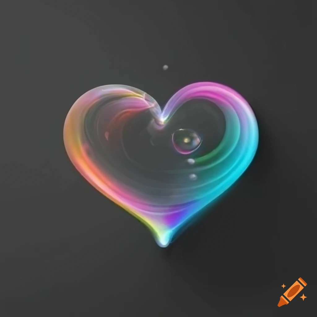 logo of a heart made of soap bubbles