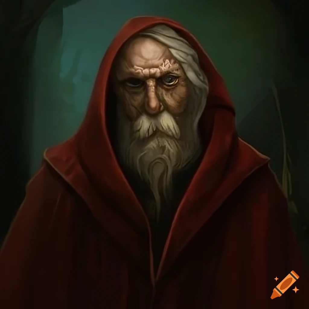 image of a hermit in a cloak