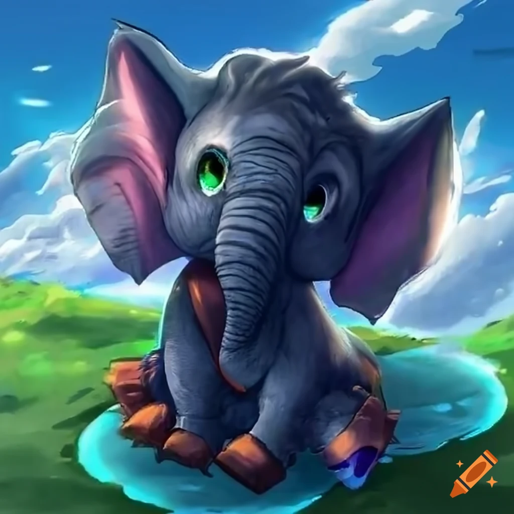 anthropomorphic furry young male elephant