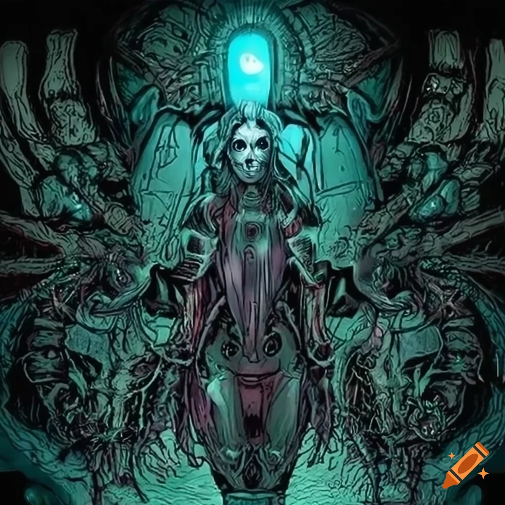 Mind-blowing comic art of a villain with bio-mechanical fusion and ...