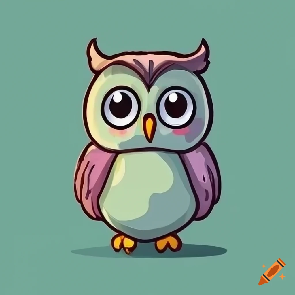 cute and simple owl illustration