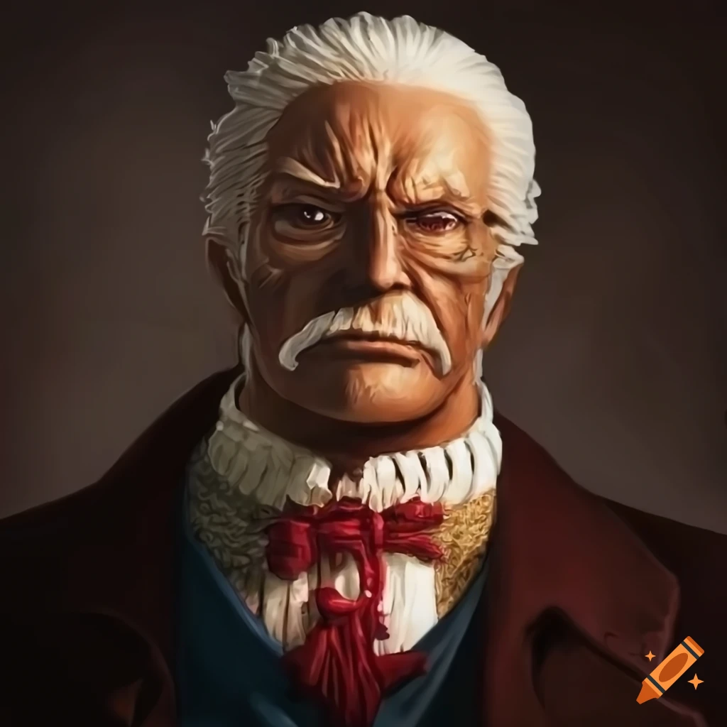 realistic Garp One Piece cosplayer portrait